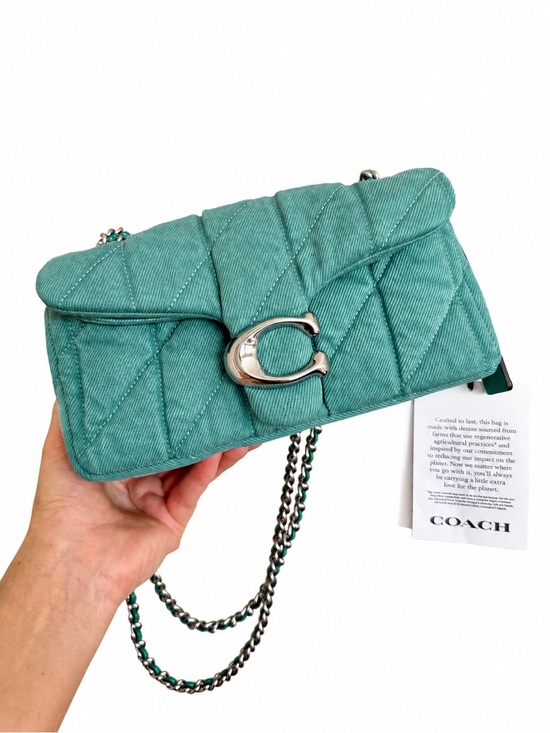 Coach Handbags - NWT Coach Tabby Colorful Denim Shoulder Bag 20 With Quilting Crossbody-IVY GREEN